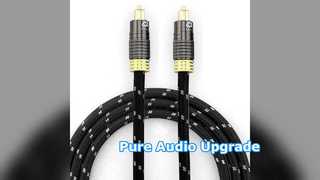 골드 Toslink 오디오 케이블 오디오파일 서브우퍼 스피커