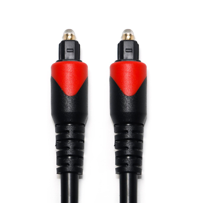 주문 레드 toslink 디지털 케이블 od4.0 광섬유 케이블 패치 코드 도금 pvc 라운드 커넥터 홈 plaer cd 사운드 바 online manufacture