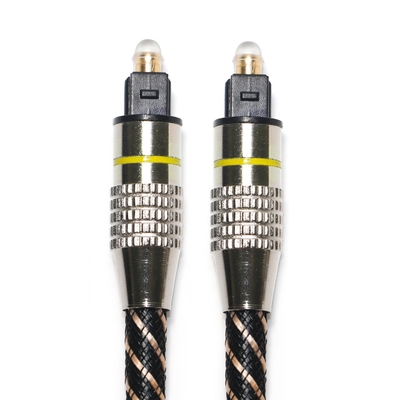 주문 노란색 TOSLINK 광 오디오 케이블 나일론 꼰 OD4.0 금속 도금 커넥터 online manufacture