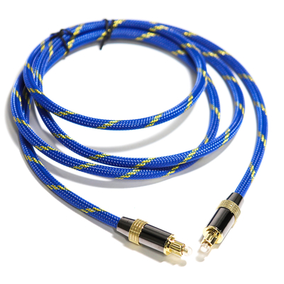 주문 Toslink Didital 광 케이블 도금 골든 4K 포트 짠 블루 로프 동축 HiFi 사운드 For Audiophile HiFi 1.2M 2M online manufacture