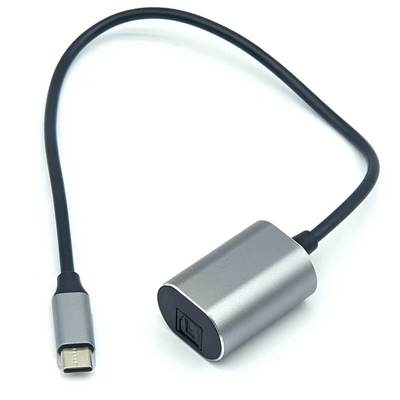 주문 TOSLINK 사운드바 스피커용 USB-C 남성 커넥터와 함께 여성 광학 오디오 케이블 online manufacture