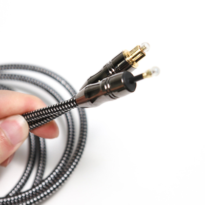 TOSLINK OD6.0mm 디지털 광섬유 오디오 케이블 블랙 아연 합금 플라스틱 와이어