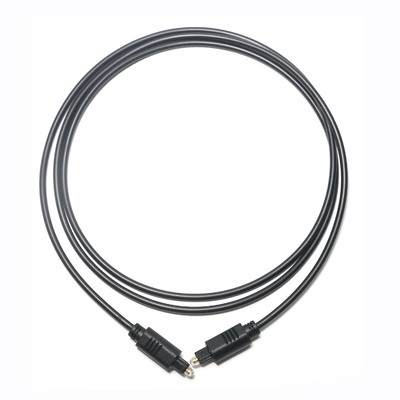블랙 Toslink OD4.0 광섬유 케이블 PVC 주입 사각형 Ject 도금 골드 포트 1M 1.5M 3M 사운드 바 CD 플레이어 용