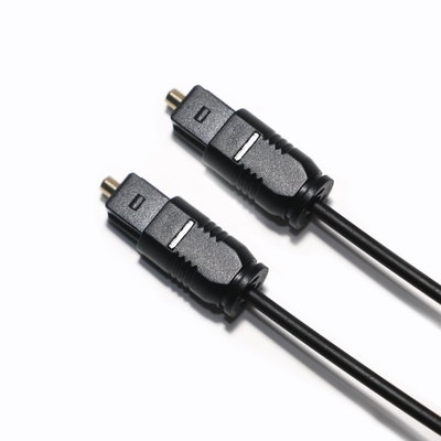 공장 아울렛 Toslink 광 오디오 케이블 PMMA 블랙 PVC (더스트 캡 포함) 사운드 바 용 추가 얇음