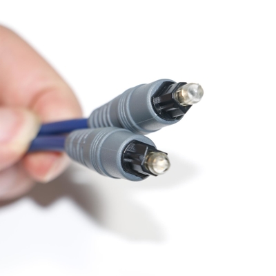 Toslink 오디오 광섬유 케이블 파란색 Spdif 플라스틱 사각 소켓 1.0mm PMMA 1M 2M TV CD 플레이어 용