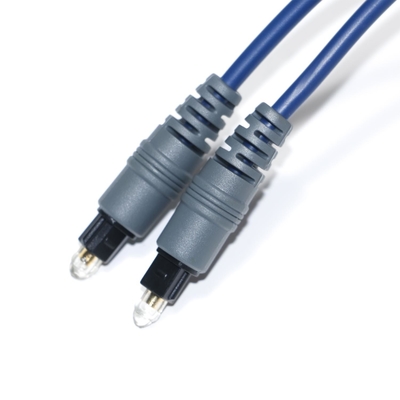 Toslink 오디오 광섬유 케이블 파란색 Spdif 플라스틱 사각 소켓 1.0mm PMMA 1M 2M TV CD 플레이어 용