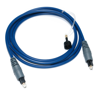 Toslink 오디오 광섬유 케이블 파란색 Spdif 플라스틱 사각 소켓 1.0mm PMMA 1M 2M TV CD 플레이어 용