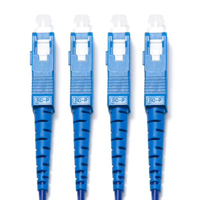 1310/1550nm 파란색 SC/SC 4-4 감시 카메라용 4-모드 단일 코어 광학 패치 코드 OM3 3M 5M 8M 15M