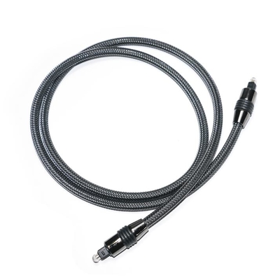 Toslink 블랙 나일론 꼰 금속 쉘 OD6.0 출력 디지털 스피커 TV 케이블 1.2M