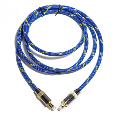Toslink Didital 광 케이블 도금 골든 4K 포트 짠 블루 로프 동축 HiFi 사운드 For Audiophile HiFi 1.2M 2M