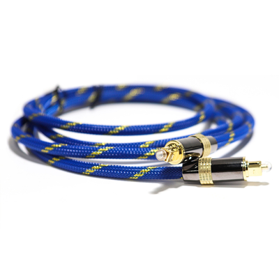 Toslink Didital 광 케이블 도금 골든 4K 포트 짠 블루 로프 동축 HiFi 사운드 For Audiophile HiFi 1.2M 2M