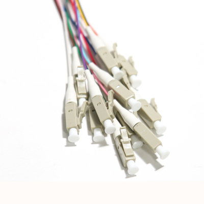 파란 LC UPC 12 핵심 리본 섬유 떠꺼머리 회색 항구 0.9mm 기가비트 이더네트는 1.5m-3m 속도를 냅니다
