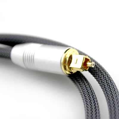 [팩토리 아울렛] Toslink 도금 골든 실버 포트 Audiophile HiFi 서브우퍼 스피커용 니트 로프 1.2M 2M