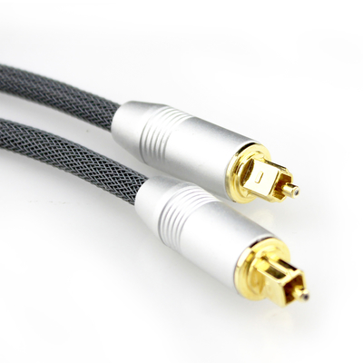 [팩토리 아울렛] Toslink 도금 골든 실버 포트 Audiophile HiFi 서브우퍼 스피커용 니트 로프 1.2M 2M