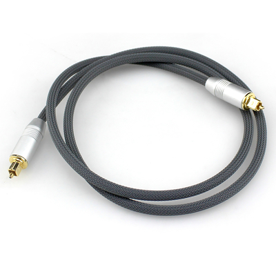 [팩토리 아울렛] Toslink 도금 골든 실버 포트 Audiophile HiFi 서브우퍼 스피커용 니트 로프 1.2M 2M