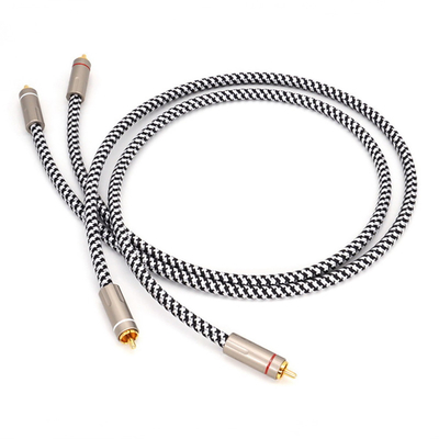 질감 니트 로프 5.1로 도금되는 ROHS RCA 디지털 오디오 케이블 SPDIF 3.5mm 금