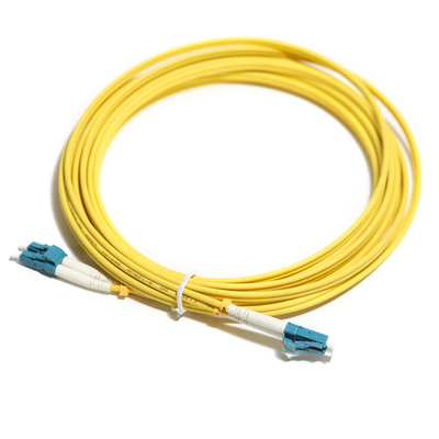 광 섬유 코드는 WLAN  LAN에 대해 두 부분으로 된 다중 모드 OM5 2M 3M 5m 10G LC-LC를 노랗게 합니다
