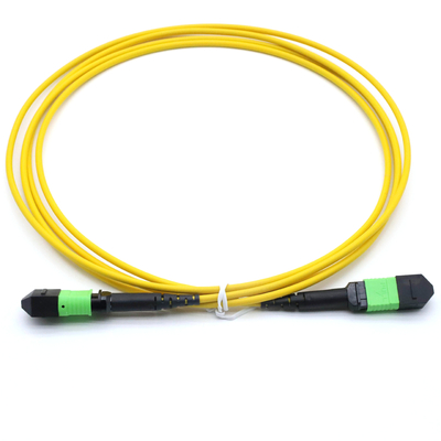 여성 MPO 트렁크 케이블 12 섬유 타입 A 멀티 모드 MM OM3/OM4 MPO 패치 코드 LSZH 50/125