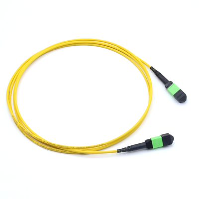 여성 MPO 트렁크 케이블 12 섬유 타입 A 멀티 모드 MM OM3/OM4 MPO 패치 코드 LSZH 50/125
