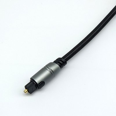 토스링크 오프틱 오디오 케이블 홈 플레이어용 CD 사운드바 4.0mm OD 1-30m 길이 노란색-검은 금 접착 장치