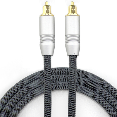 [팩토리 아울렛] Toslink 도금 골든 실버 포트 Audiophile HiFi 서브우퍼 스피커용 니트 로프 1.2M 2M
