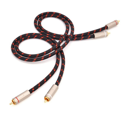 질감 니트 로프 5.1로 도금되는 ROHS RCA 디지털 오디오 케이블 SPDIF 3.5mm 금