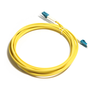 광 섬유 코드는 WLAN  LAN에 대해 두 부분으로 된 다중 모드 OM5 2M 3M 5m 10G LC-LC를 노랗게 합니다