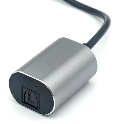 디지털 사운드 전송을 위한 USB-C 남성 커넥터와 함께 고성능 TOSLINK 광음파 케이블